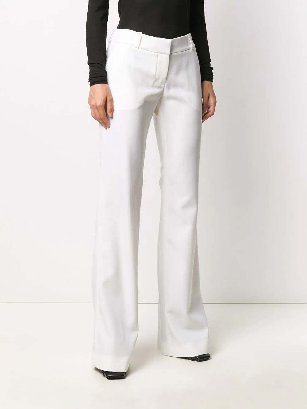 mid-rise flared trousers - 3