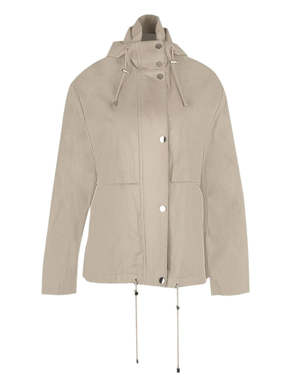 crushed hooded jacket - 1