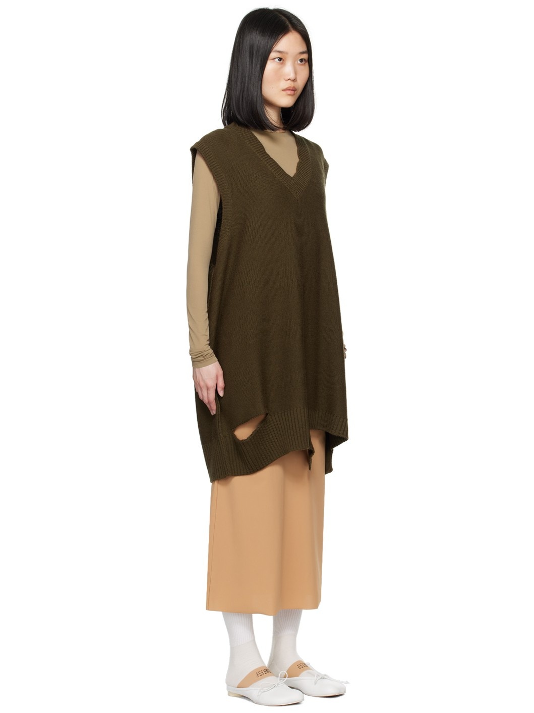 Khaki Boxy Minidress - 2