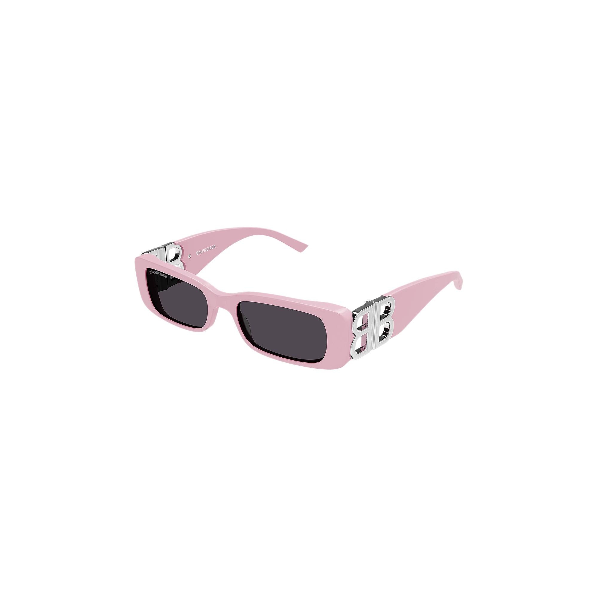 Balenciaga Rectangular Frame Sunglasses 'Pink' - 2