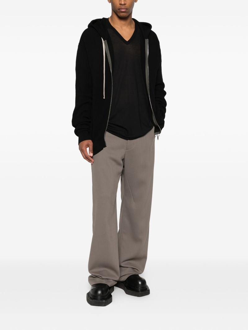 Rick Owens hooded zip-up cardigan outlook