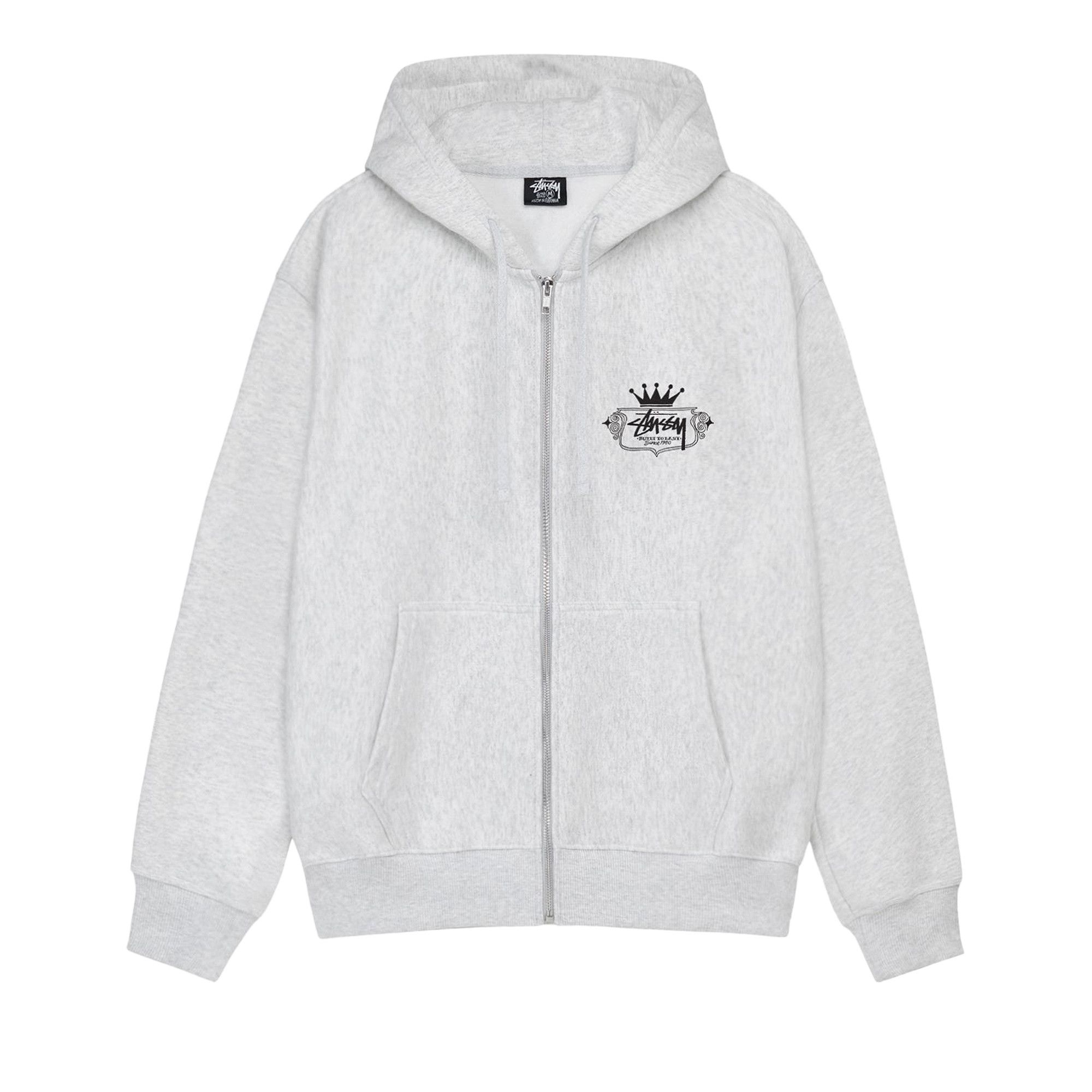 Stussy Built To Last Zip Hoodie 'Ash Heather' - 1