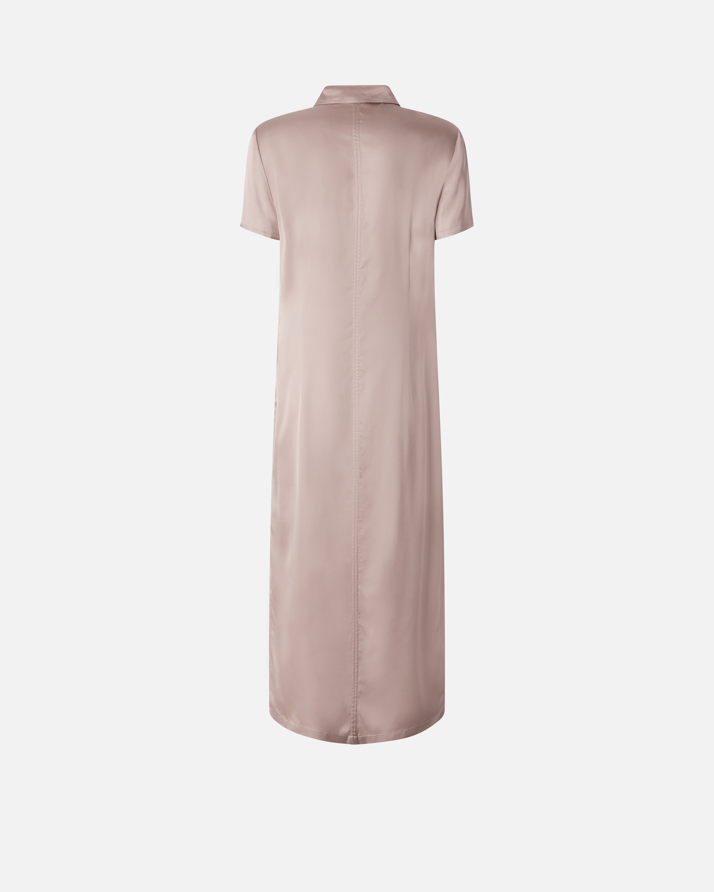 WASHED SATIN MIDI POLO DRESS - 6