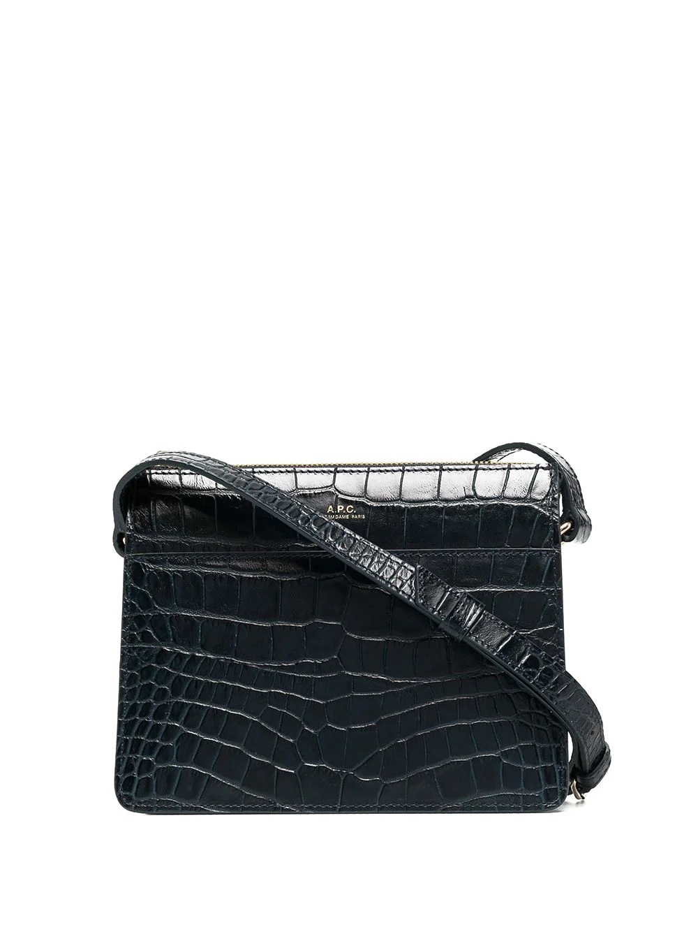 Ella crocodile-effect crossbody bag - 1