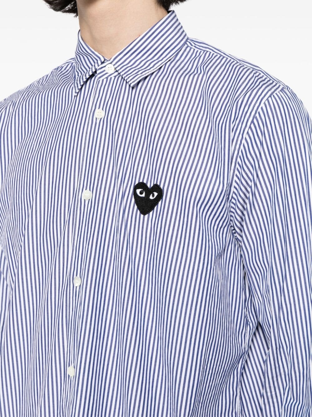 logo-patch cotton shirt - 6