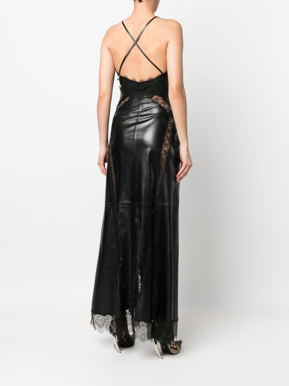 lace-trim midi dress - 4