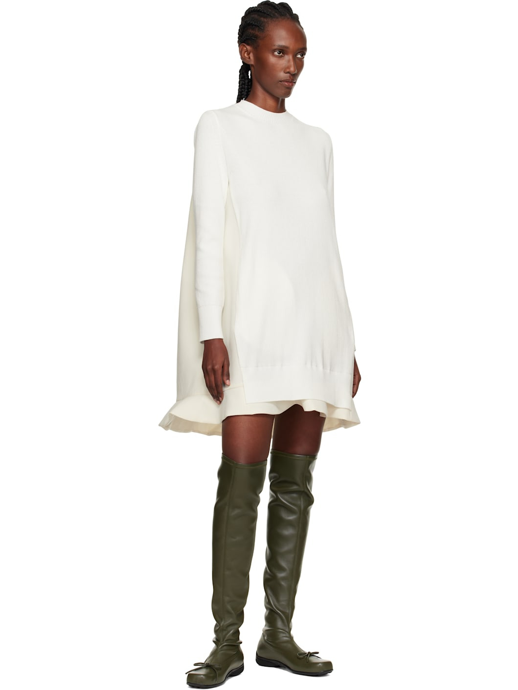 Khaki Thigh High Ballet Boots - 5