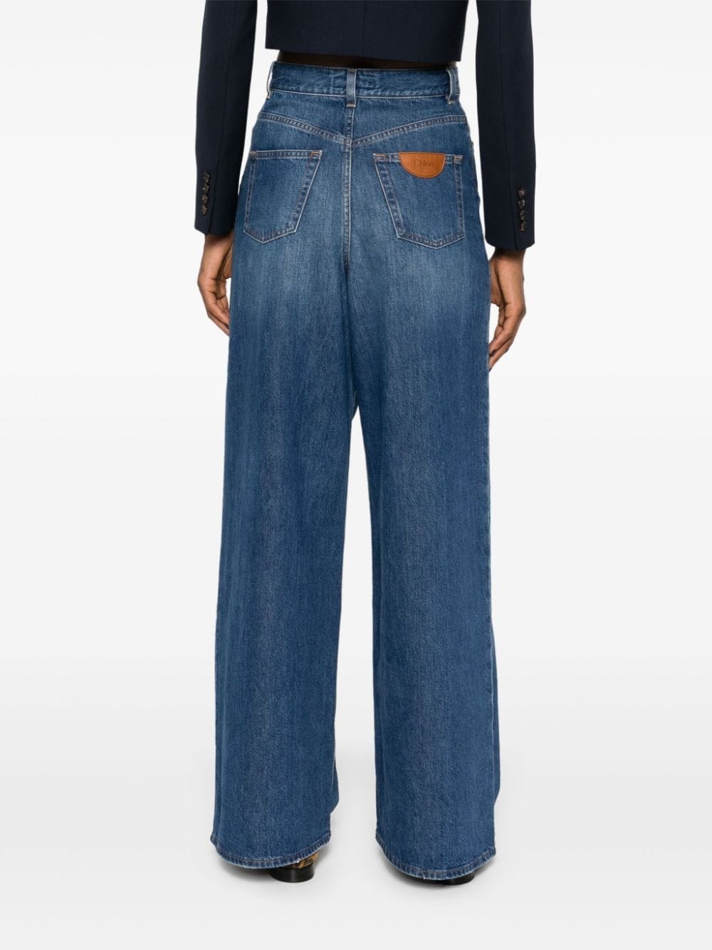 high-rise wide-leg jeans - 4