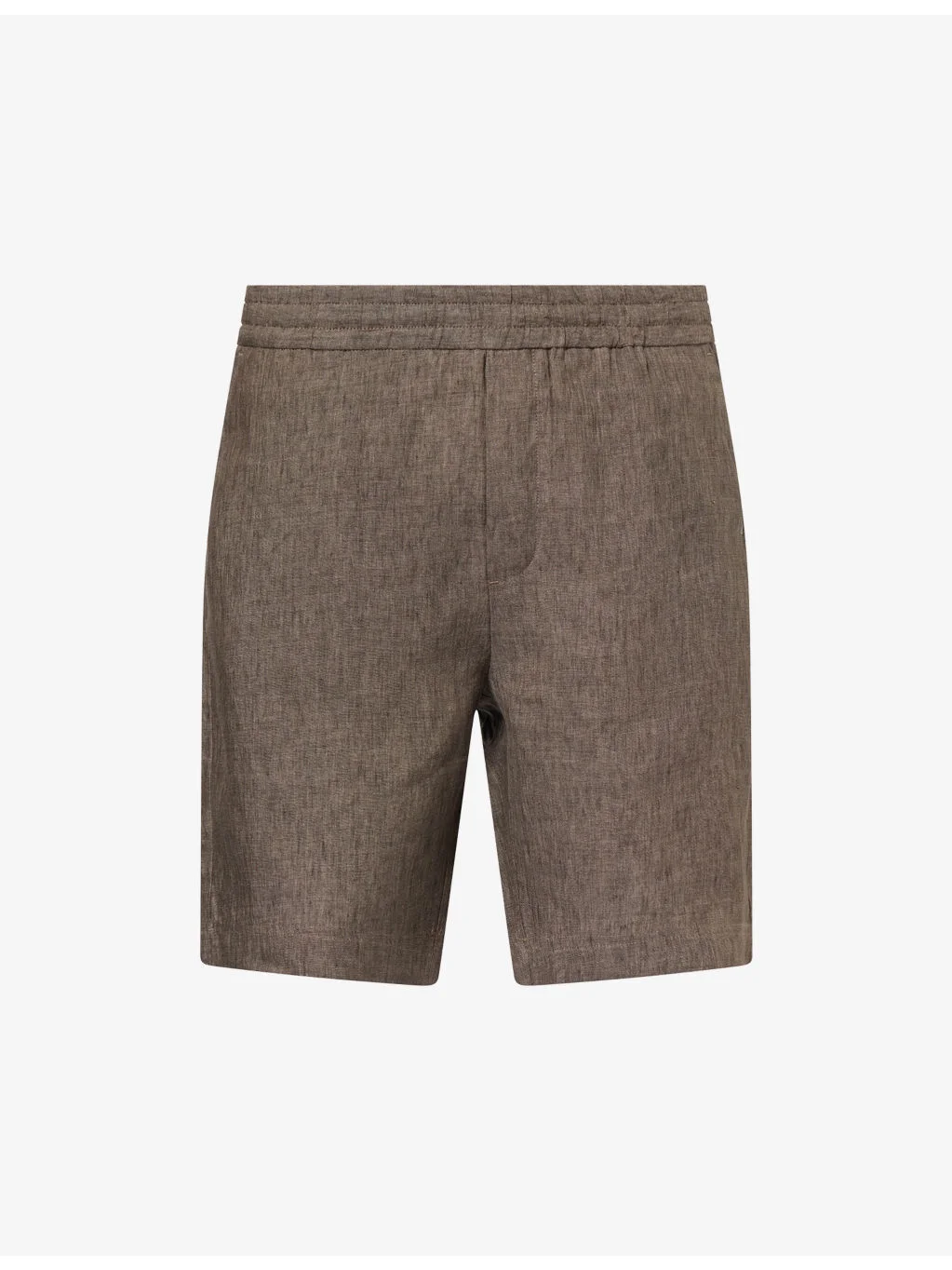 Drawstring Relaxed Linen Shorts - 1