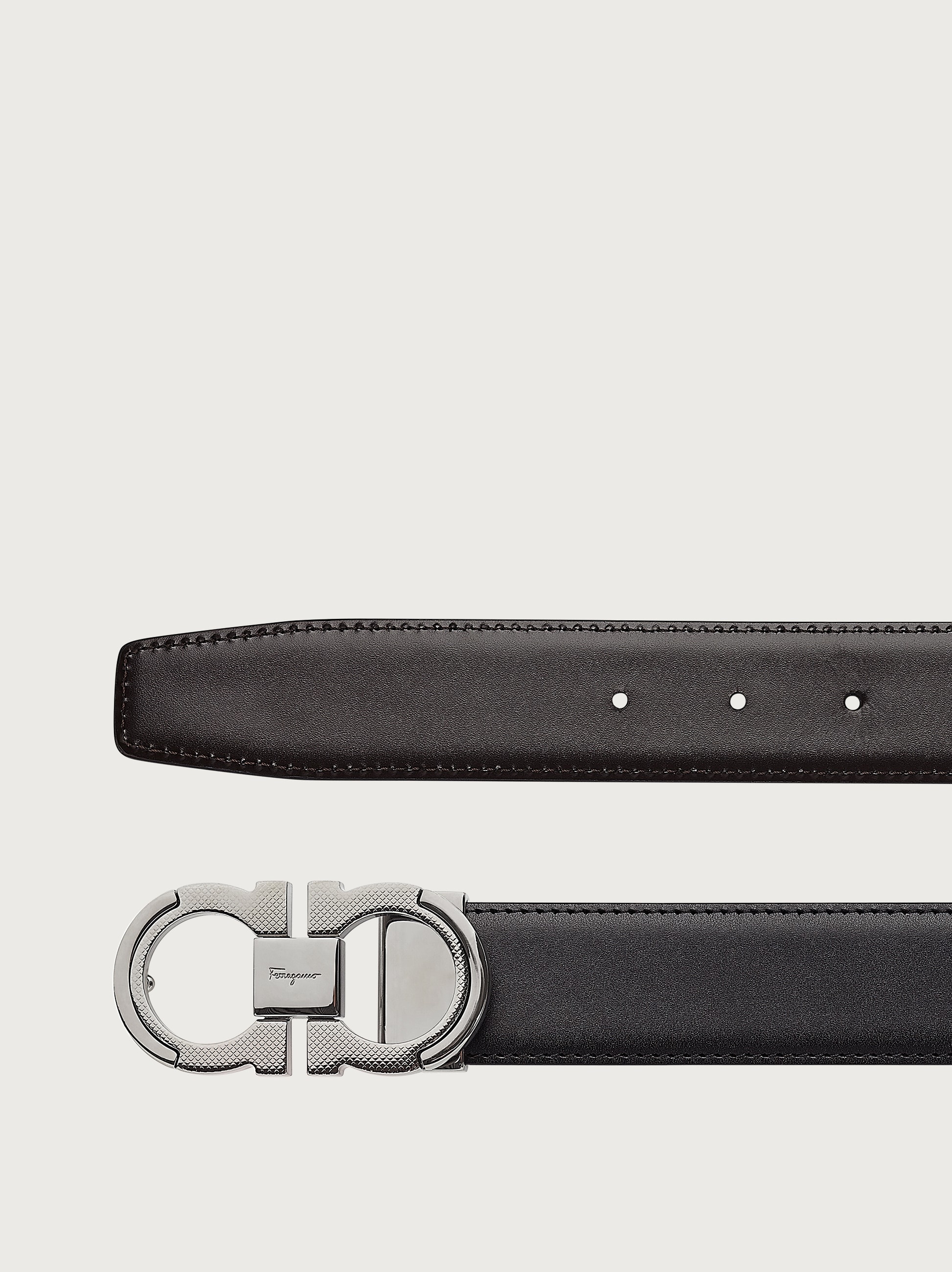 Reversible and adjustable Gancini belt - 3