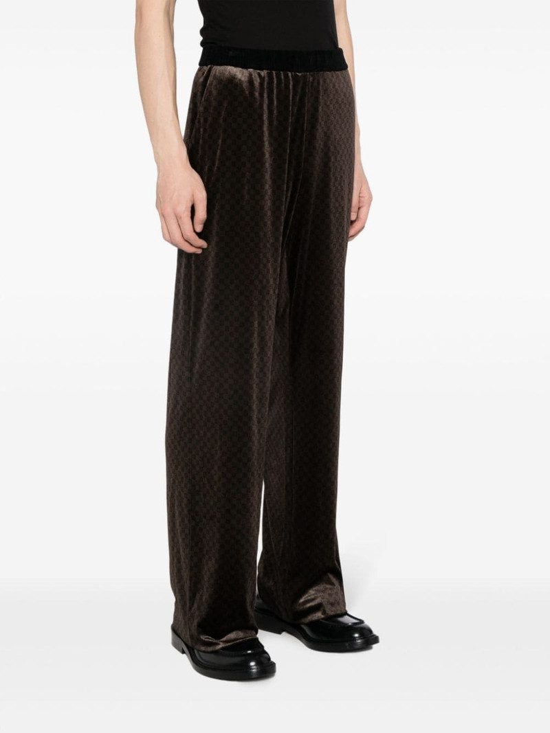 monogram-jacquard straight-leg trousers 3