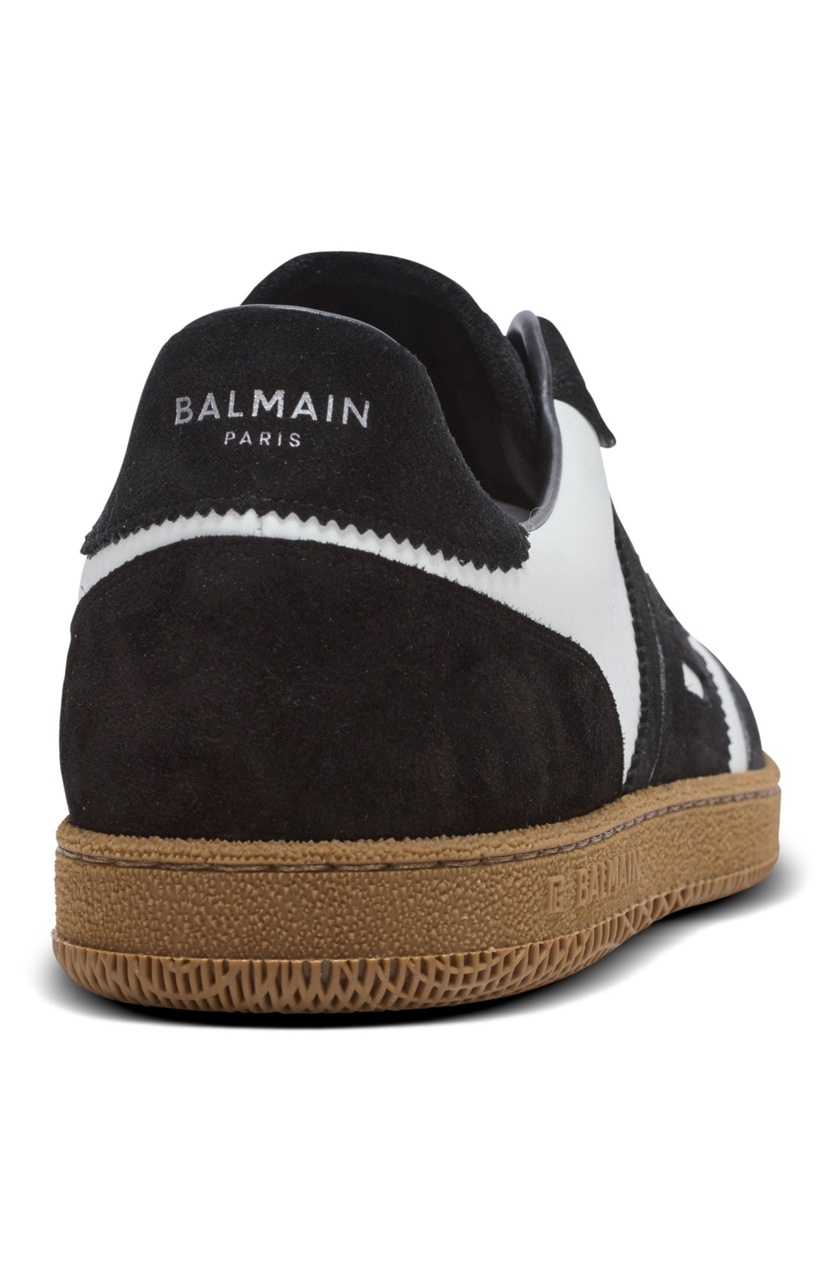 Balmain Swan trainers in calfskin and suede in Black at Nordstrom - 9