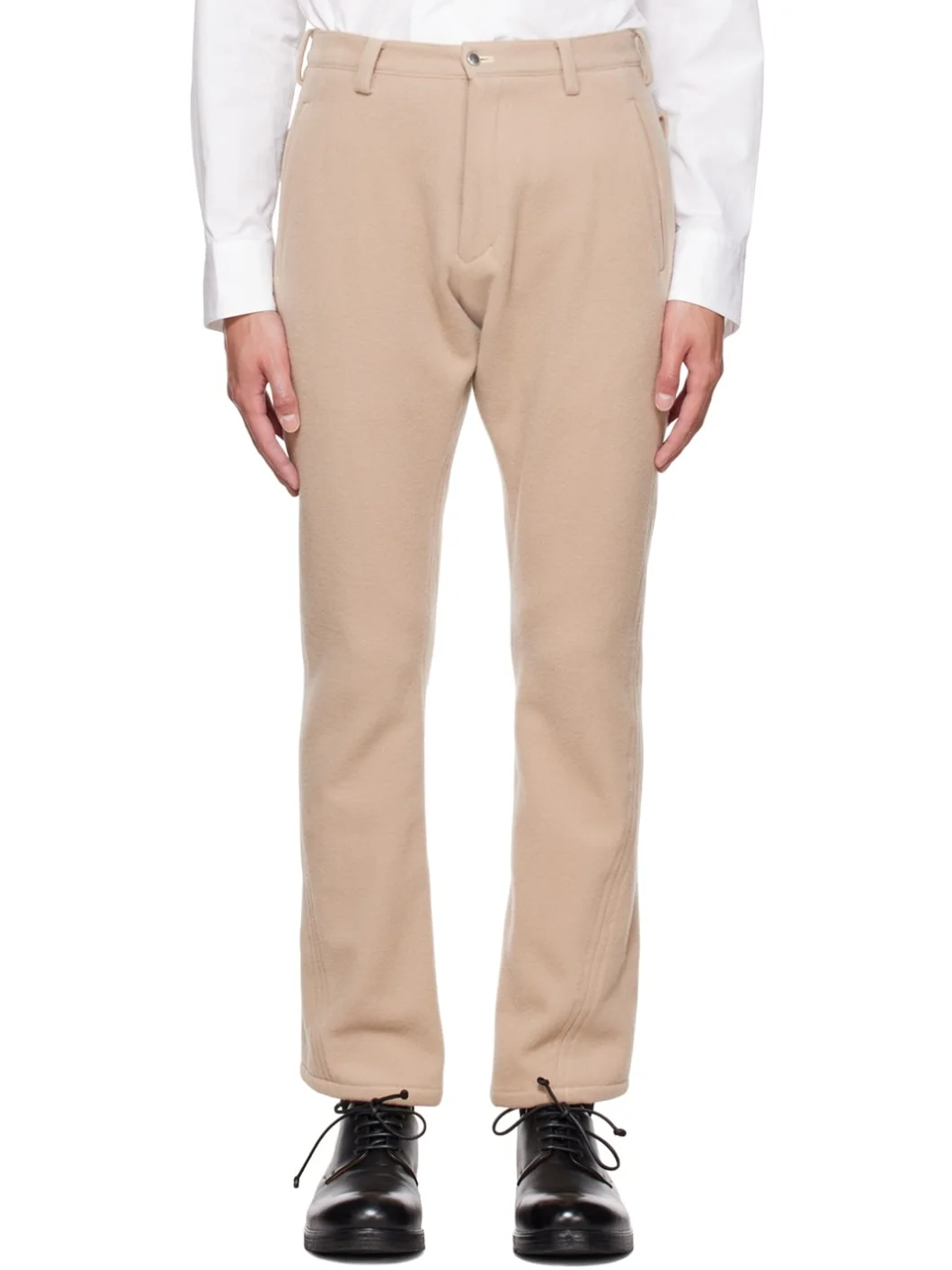 Beige Slim Trousers - 1