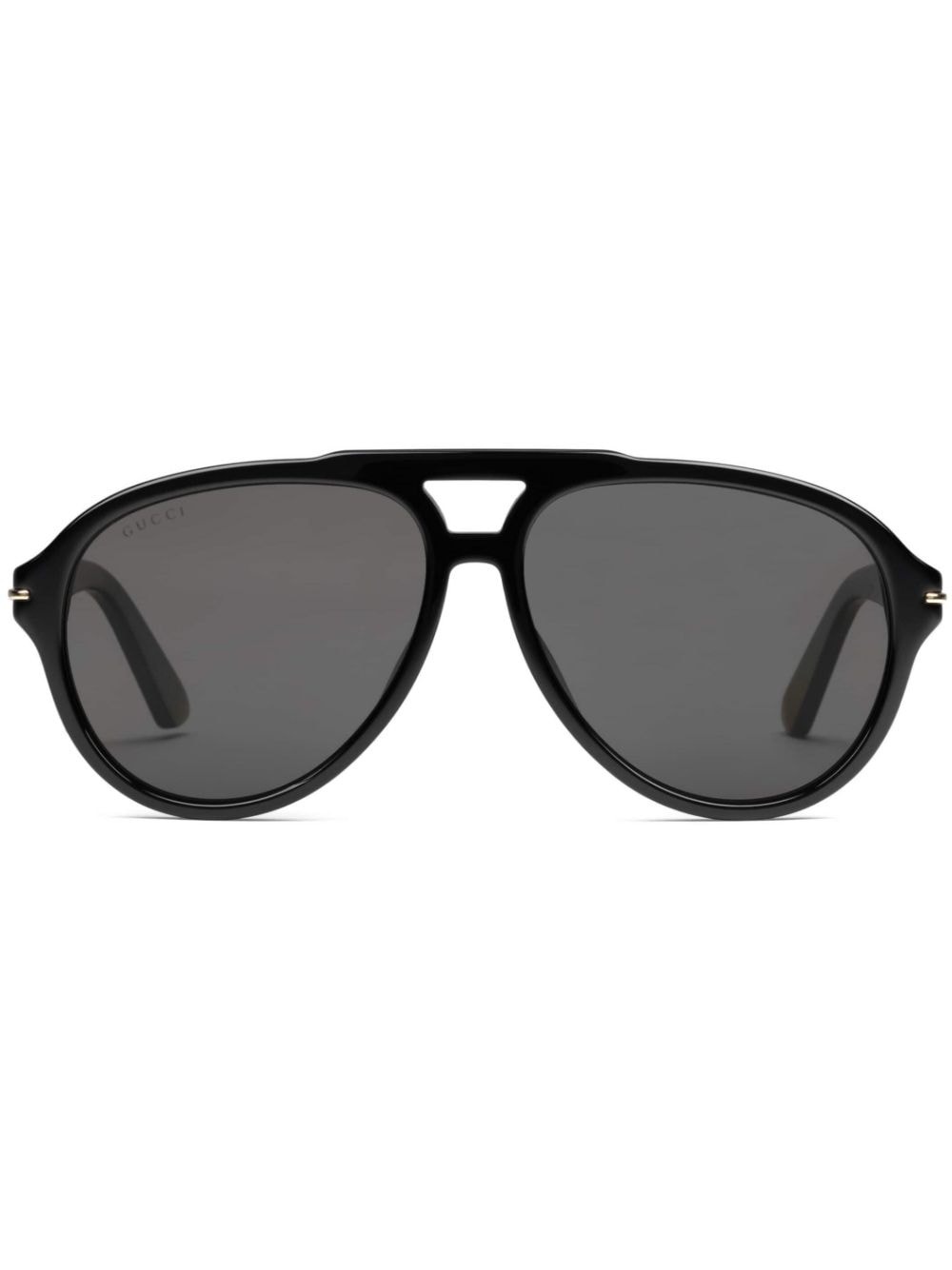 logo-print navigator-frame sunglasses - 1