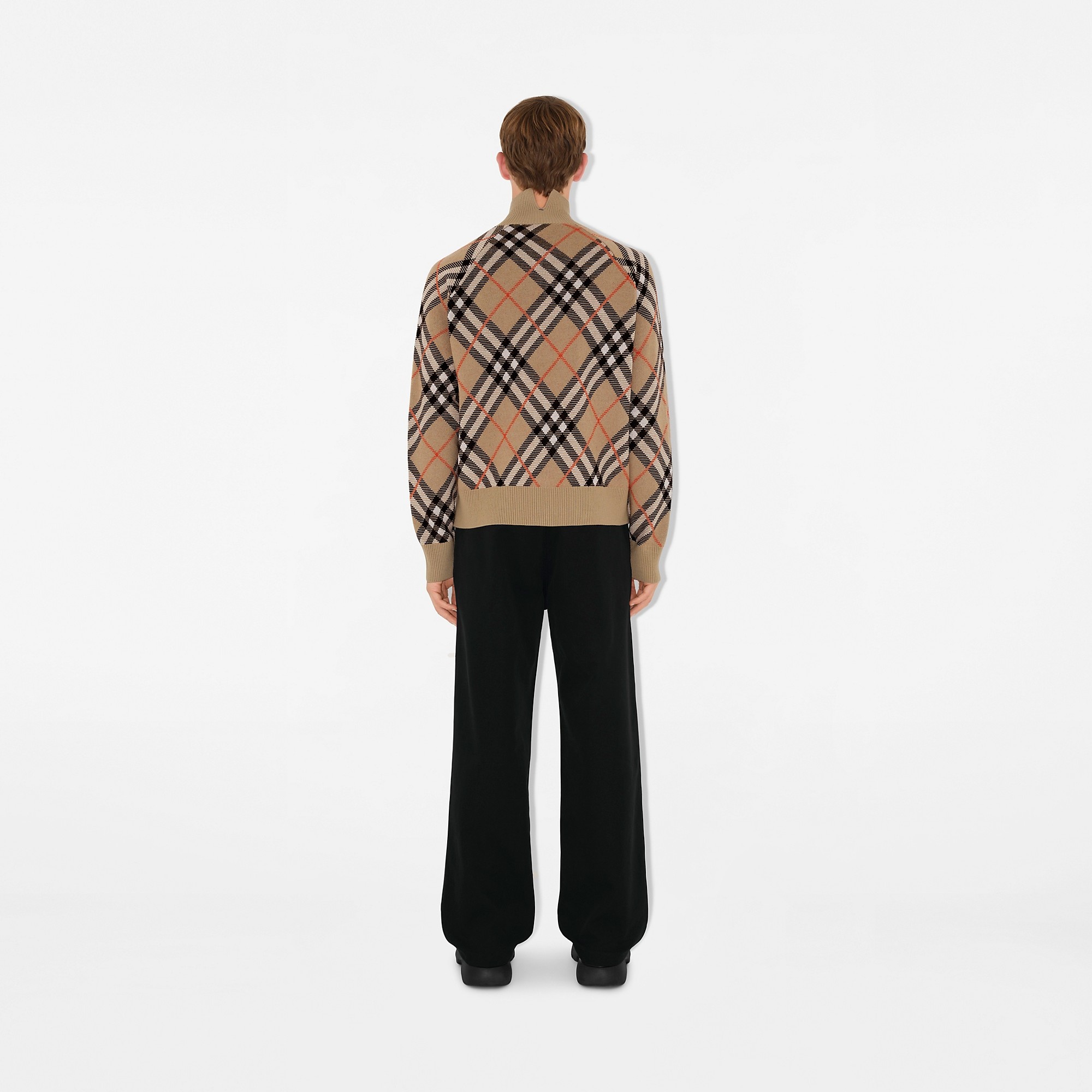 Check Wool Mohair Blend Jacket - 4