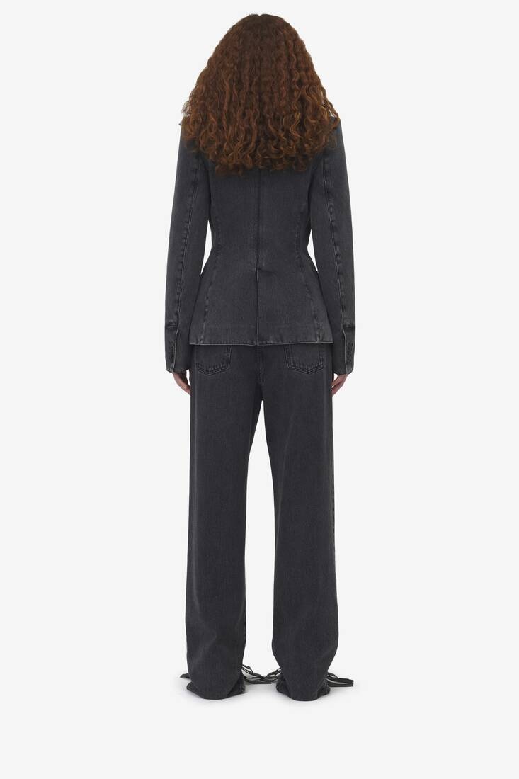 Twisted Spliced Denim Jacket - 5