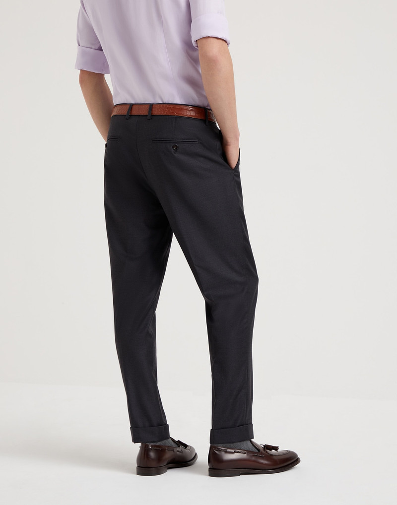Brunello Cucinelli Formal fit trousers in super 150s virgin wool four season batavia outlook