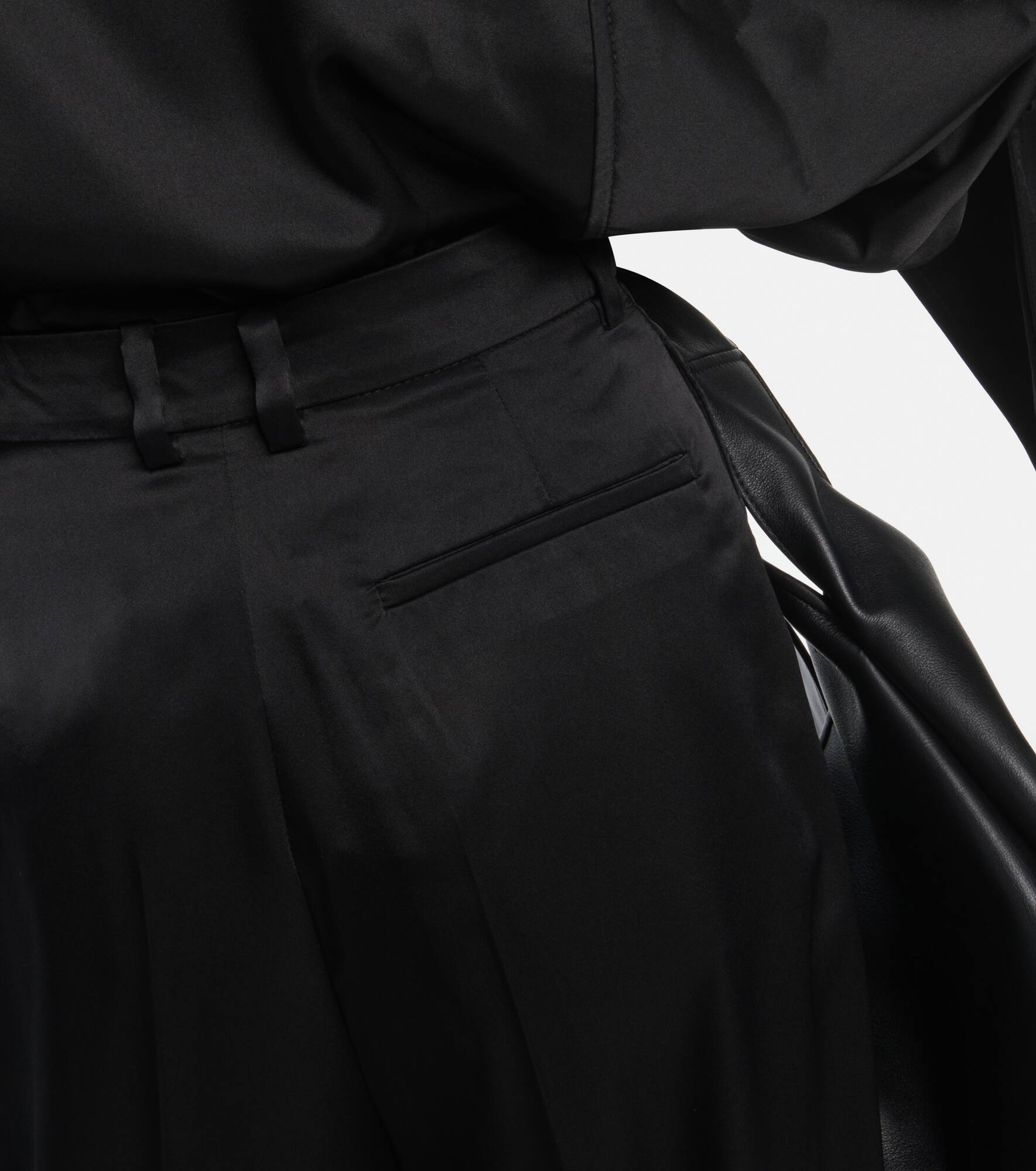 Twill wide-leg pants - 6