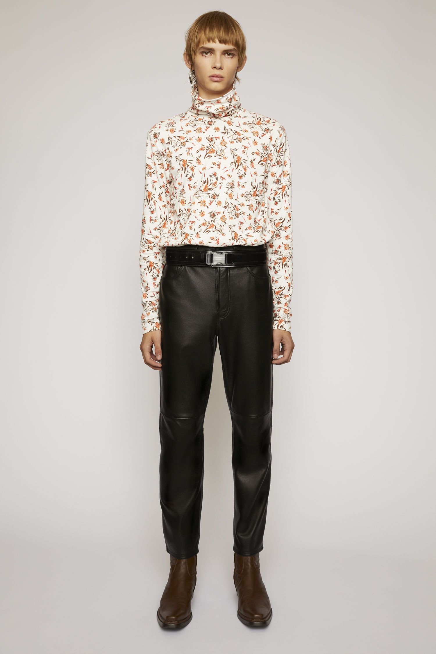 Leather trousers black - 2