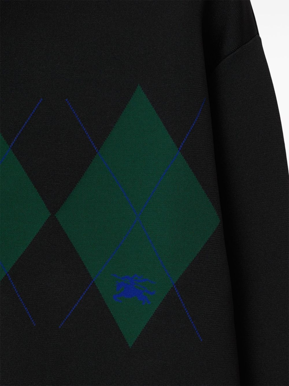 EKD-embroidered argyle track jacket - 5