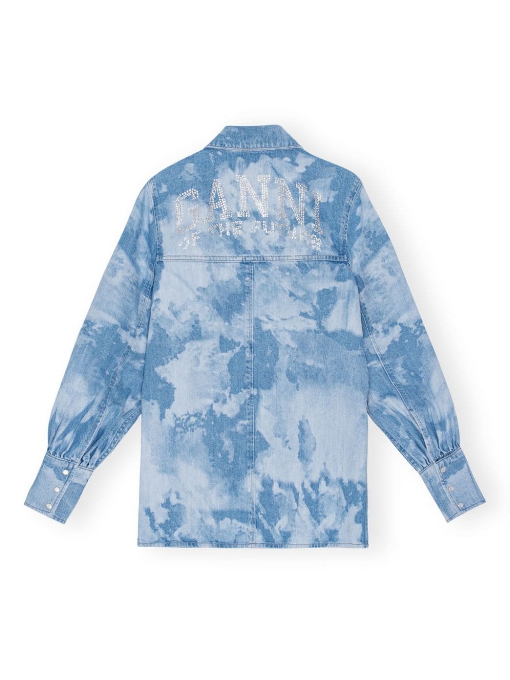 bleach-wash denim shirt - 6