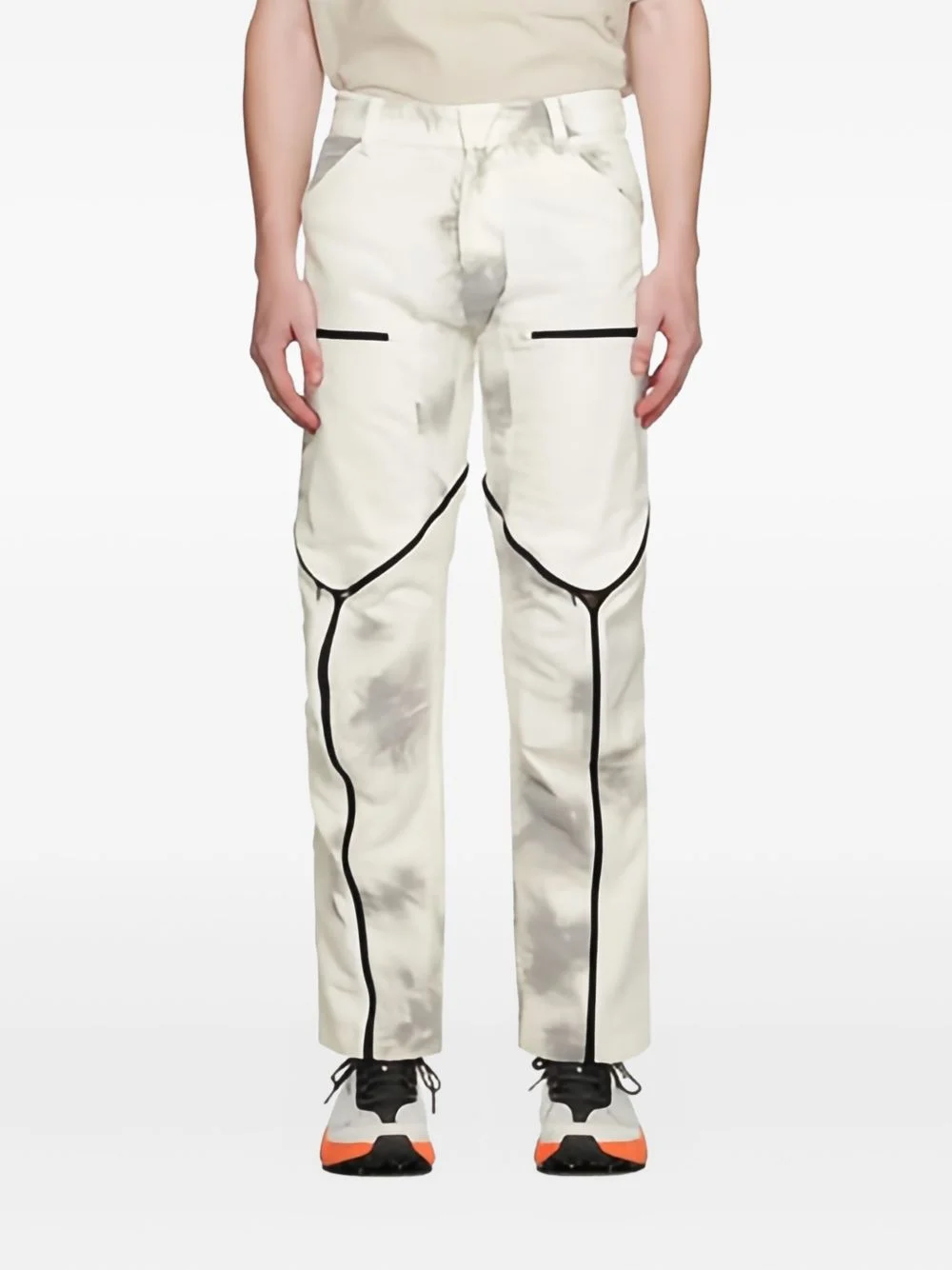 zip-detail trousers - 1