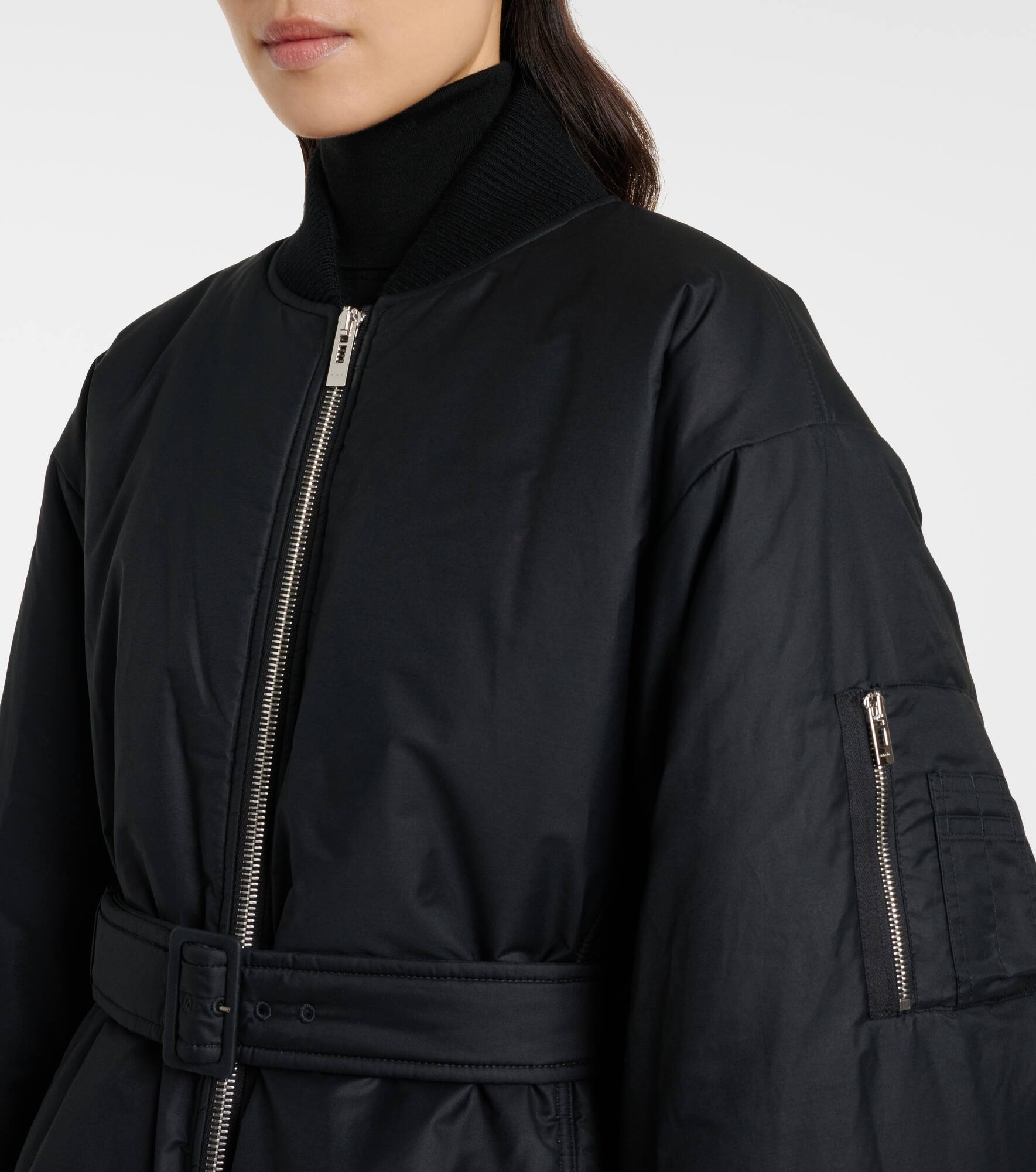 Belted cotton-blend jacket - 4