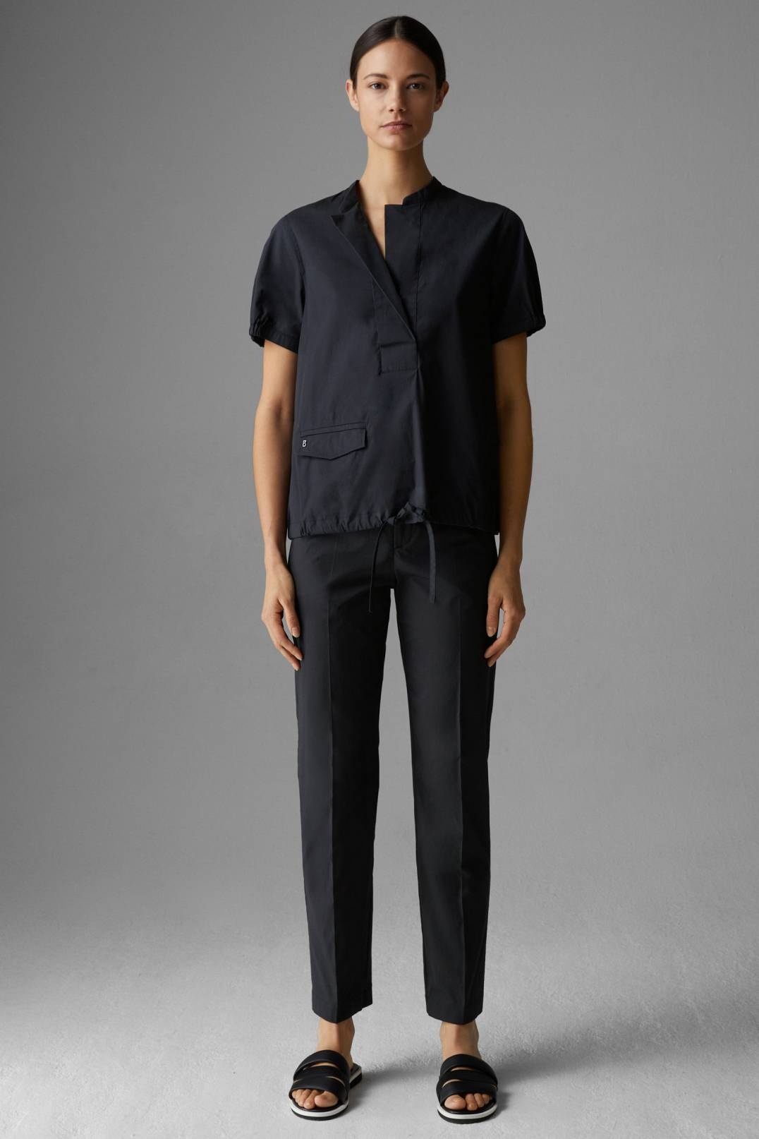 ABBIE CHINOS IN NAVY BLUE - 4