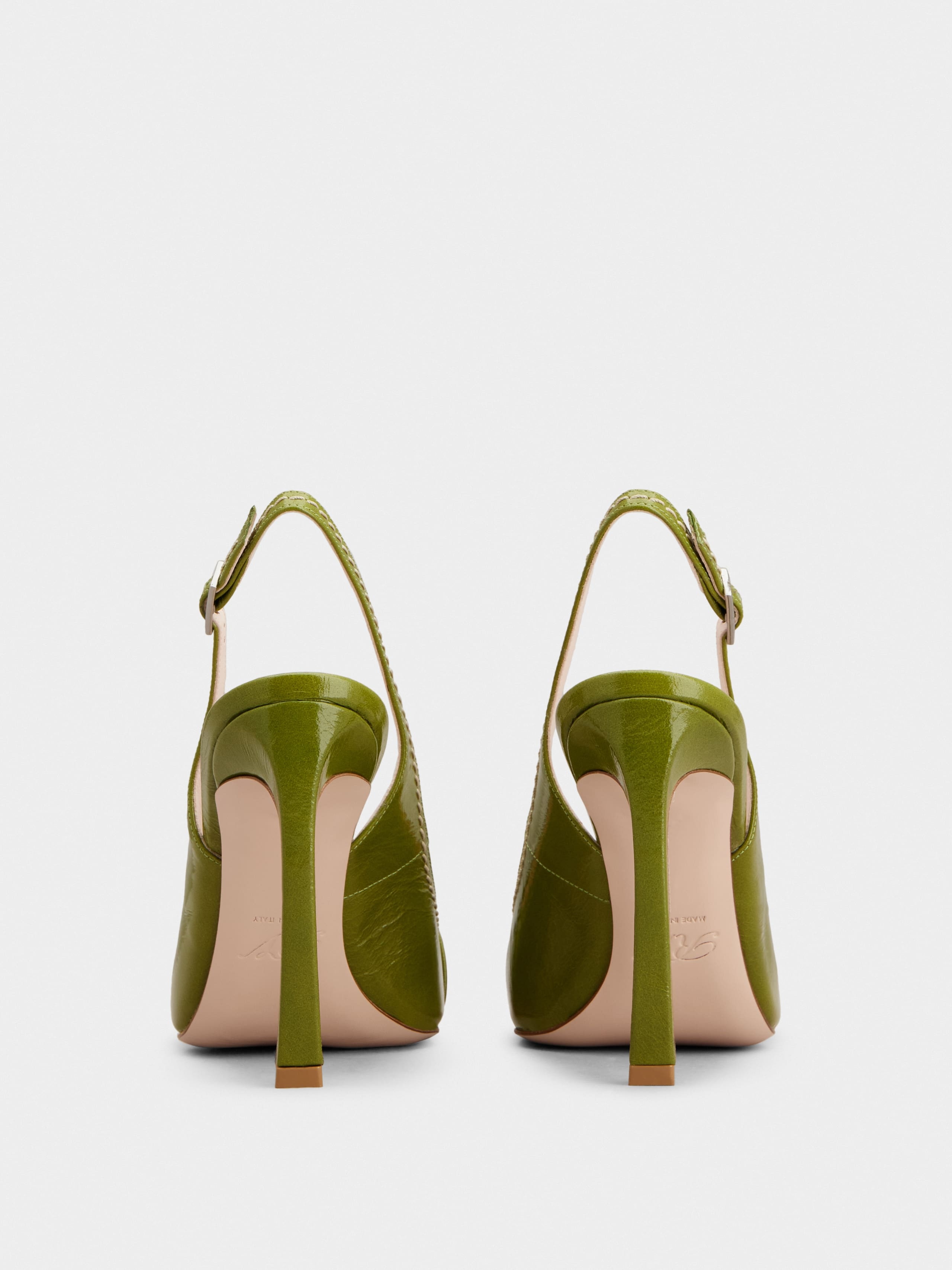 Trompette Slingback Pumps in patent leather - 5