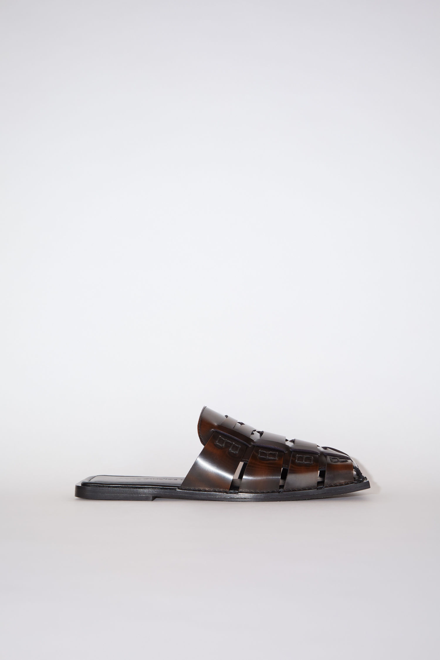 Square toe sandals - Dark brown - 1