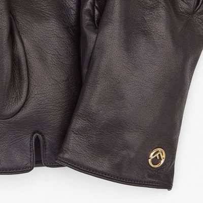 FENDI Black nappa leather gloves outlook