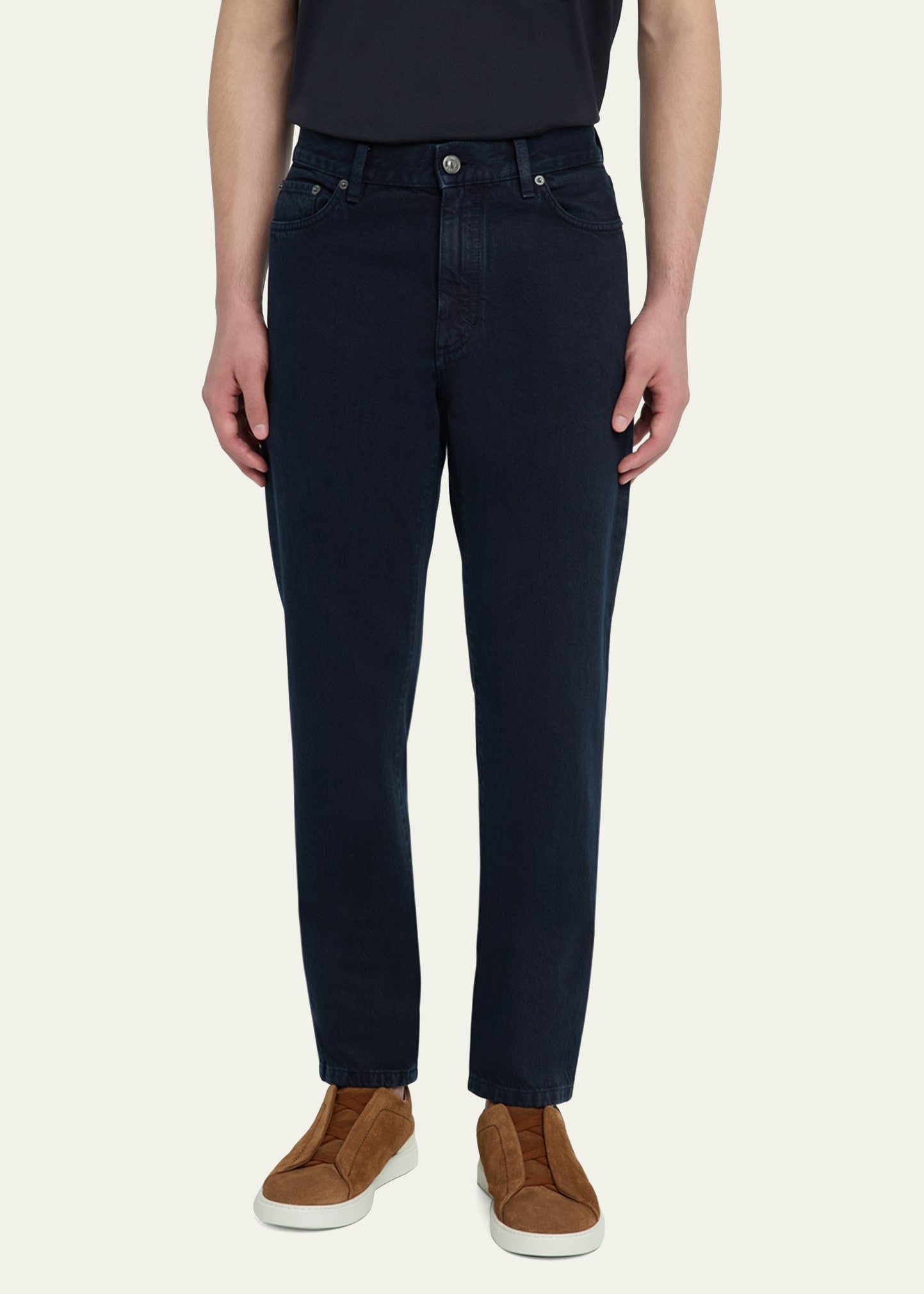 Men's 5-Pocket Denim Pants - 4