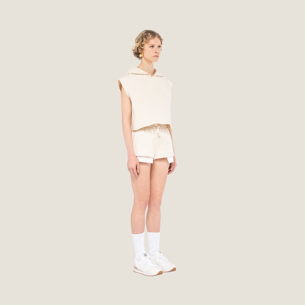 Sleeveless cotton sweatshirt - 4