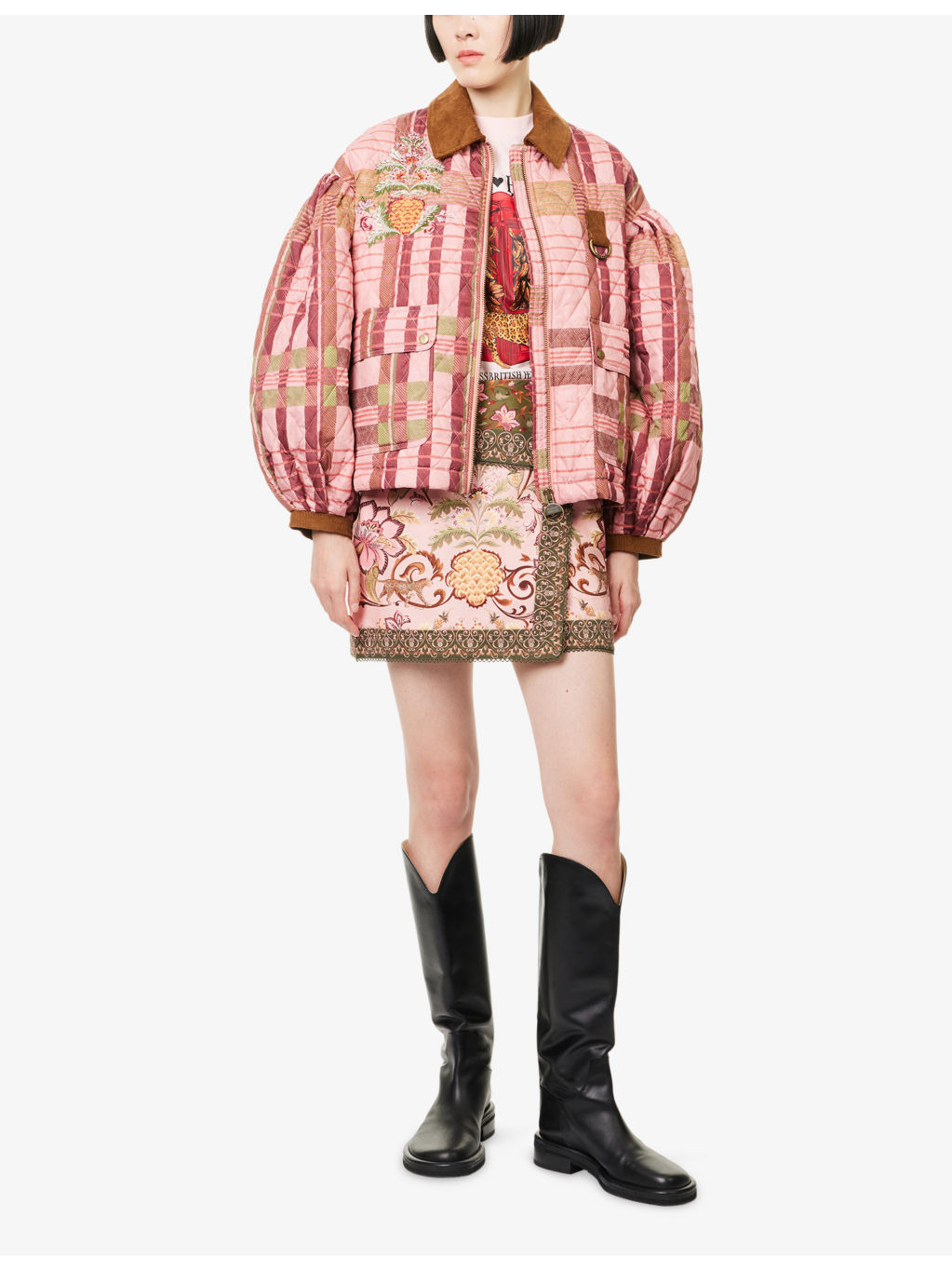 Barbour Barbour x Farm Rio Anaclara Quilted Woven Jacket | REVERSIBLE