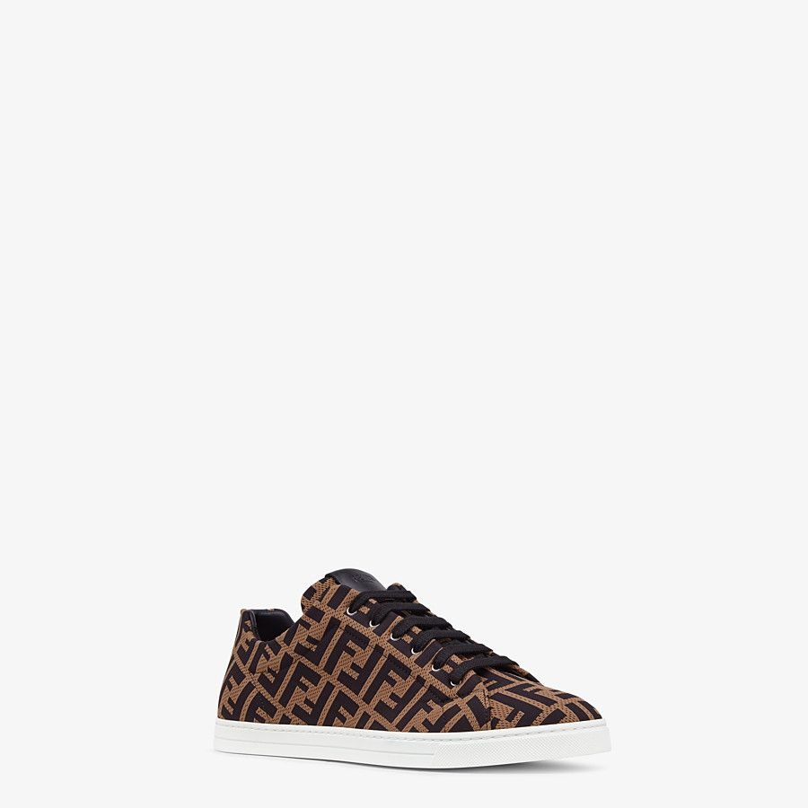 Brown tech fabric low-tops - 2