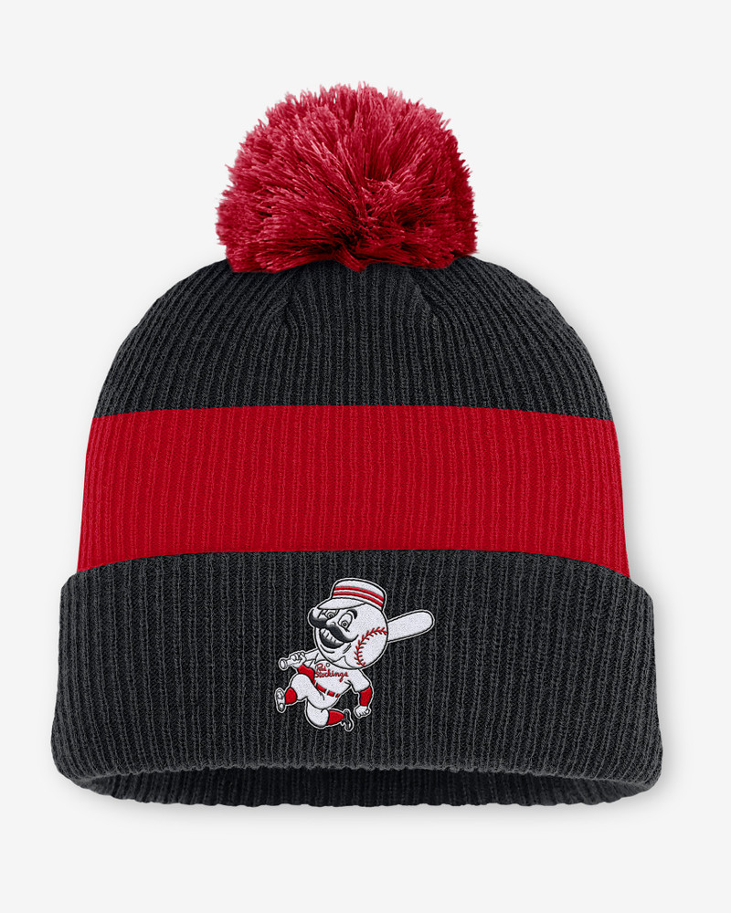 Cincinnati Reds Cooperstown Peak Men's Nike MLB Cuffed Pom Beanie 1
