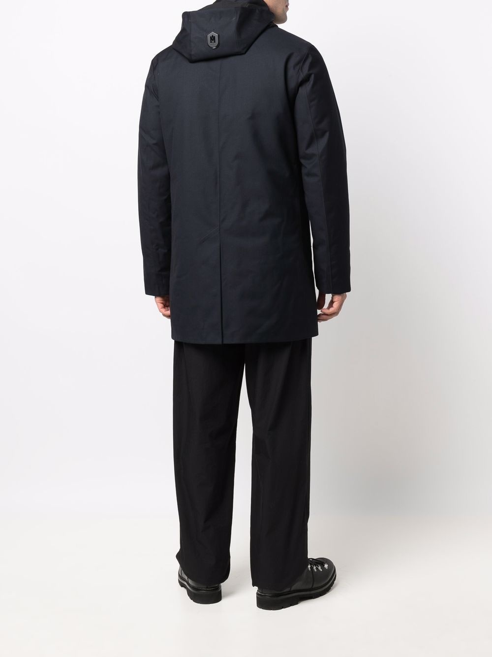 zip-up hooded down jacket - 4