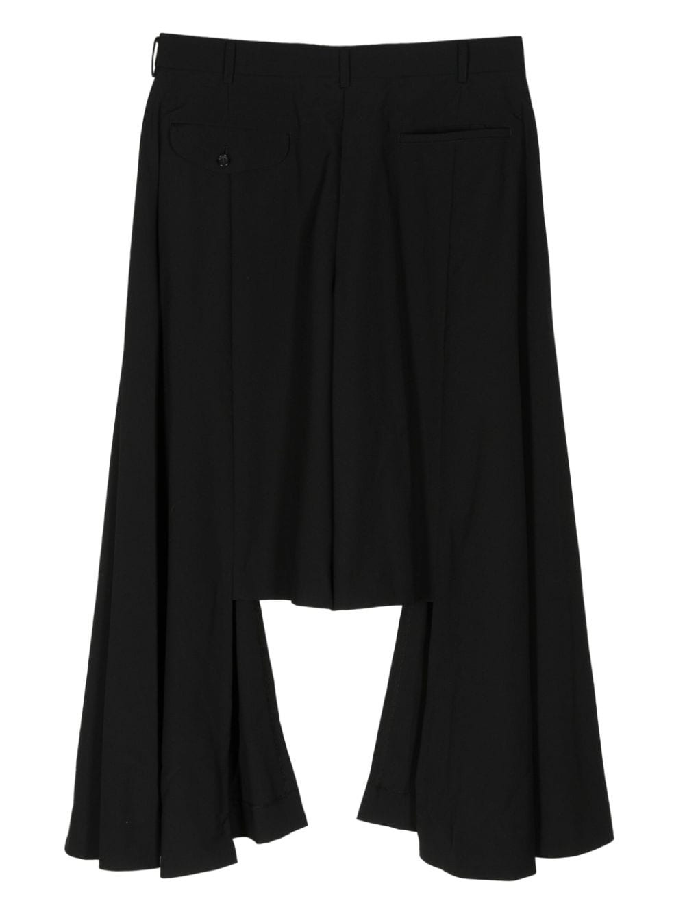 drop-crotch trim trousers - 2