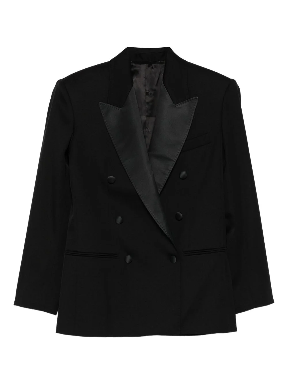 double-breasted lapel jacket - 1