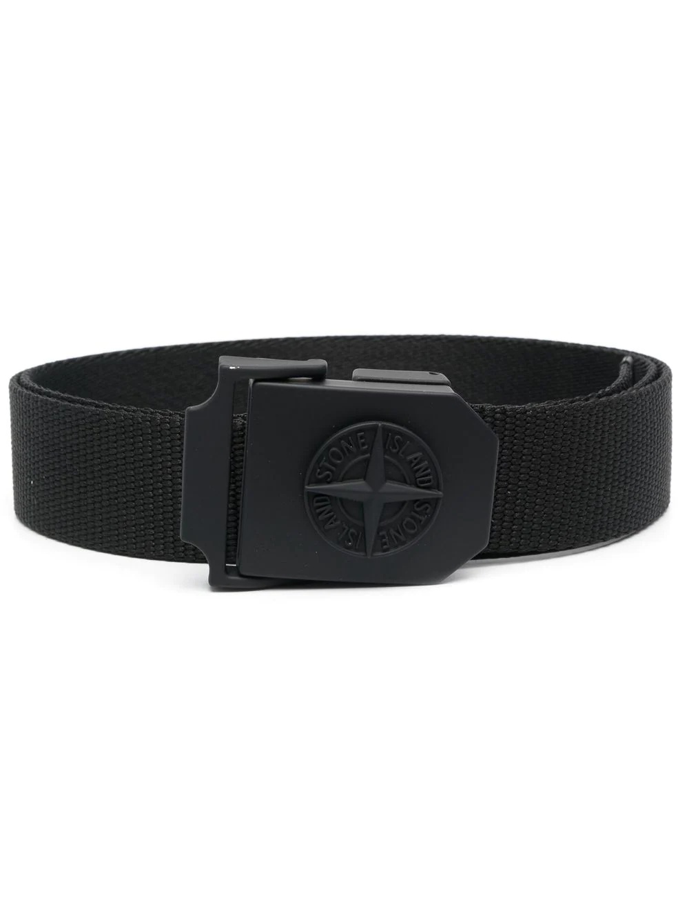 logo-debossed woven belt - 1