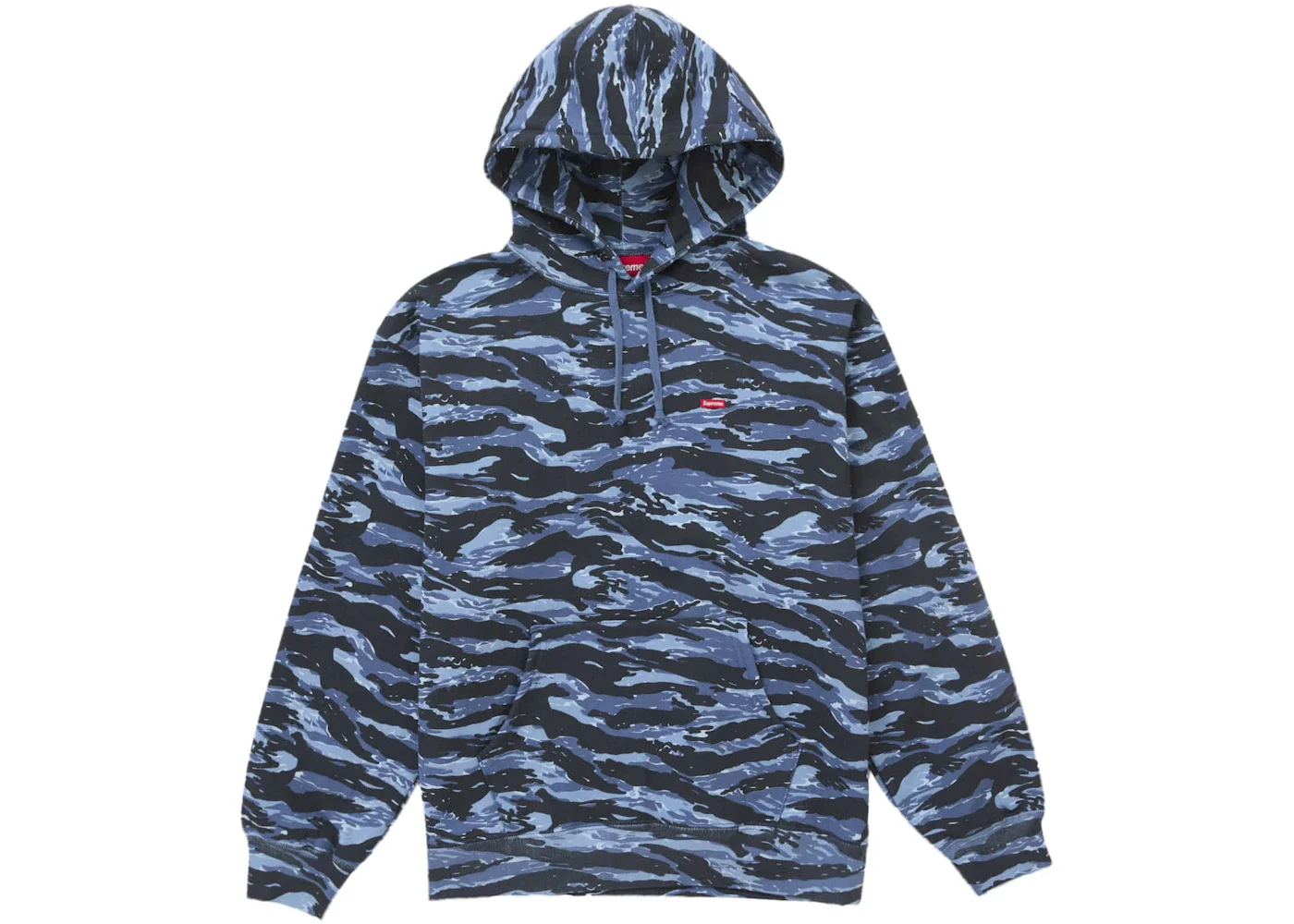 Supreme Small Box Hooded Sweatshirt (FW24) Blue Tiger Camo - 1