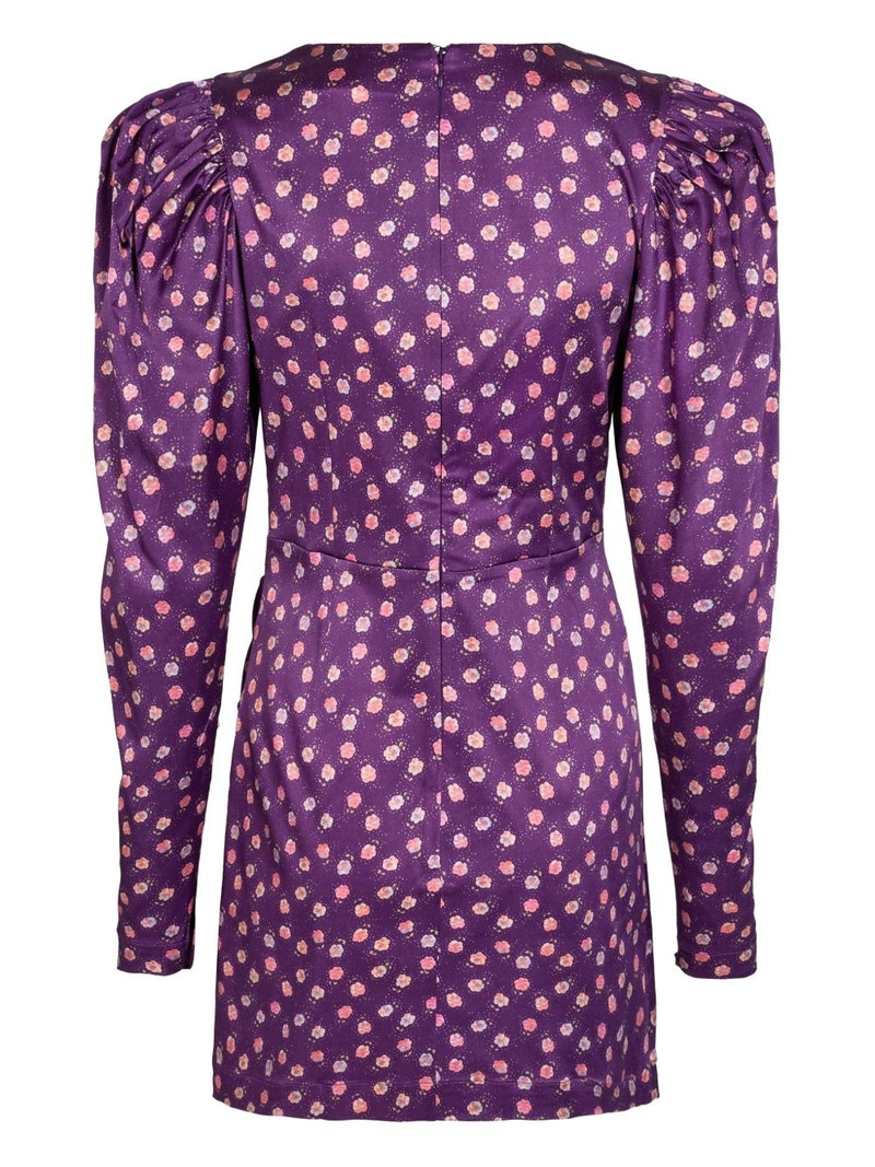 puff-sleeve floral print mini dress 4