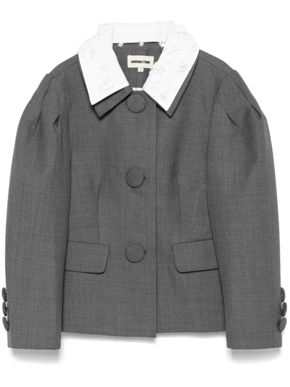 SHUSHU/TONG sequinned-collar jacket | REVERSIBLE SHUSHU/TONG sequinned-collar jacket | REVERSIBLE