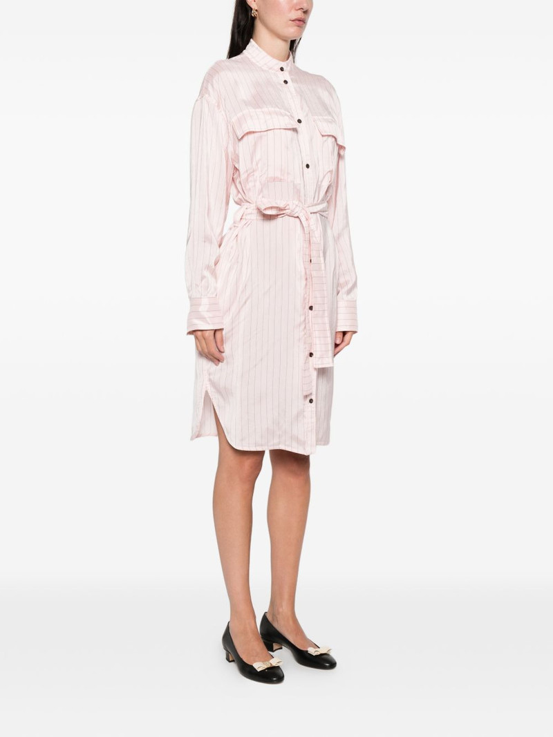 belted striped midi shirt dress 3