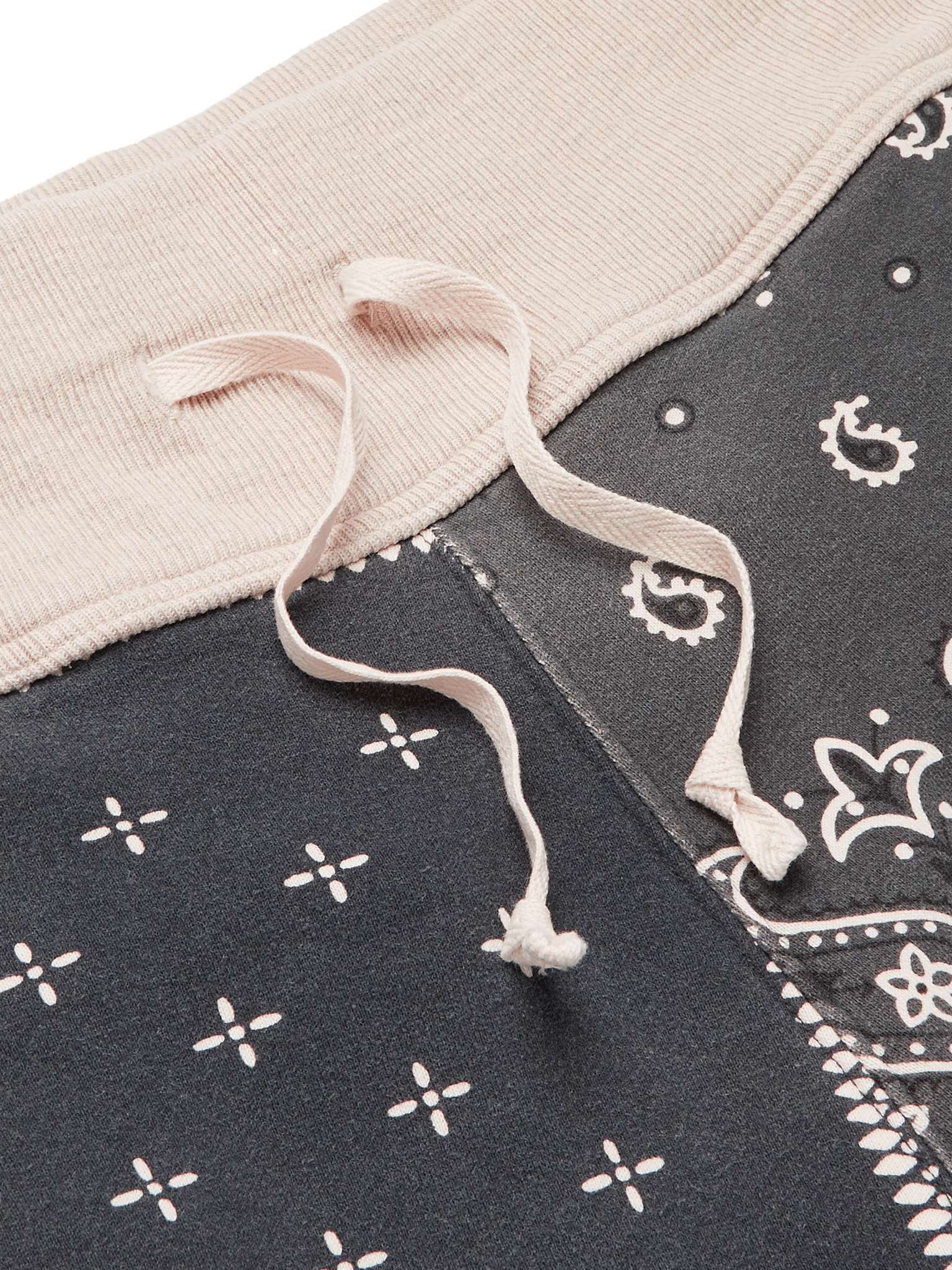 Tapered Bandana-Print Fleece-Back Cotton-Jersey Sweatpants - 3