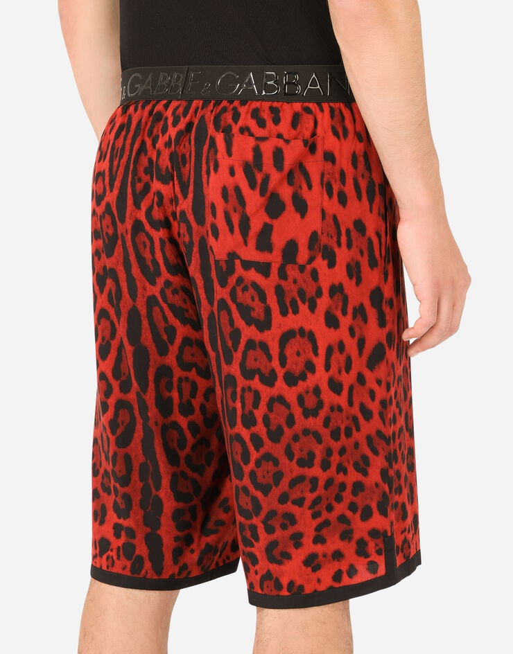 Leopard-print viscose shorts - 5