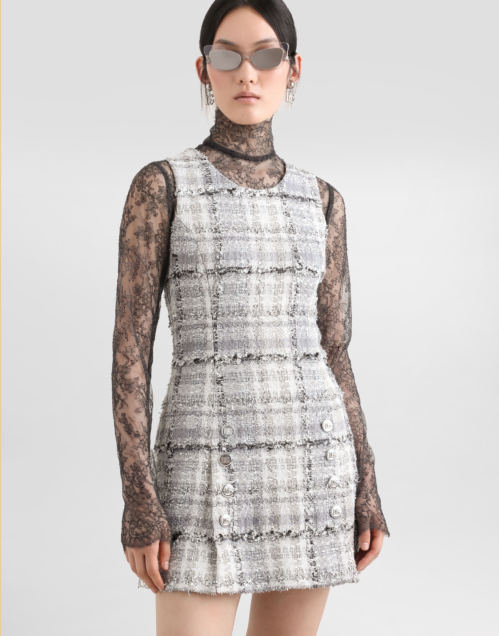Floral lace turtle-neck top - 4