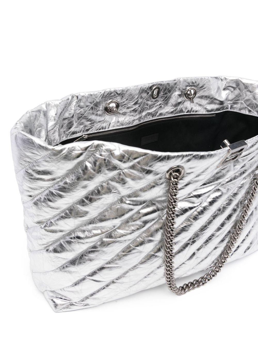 large Crush metallic tote bag - 5
