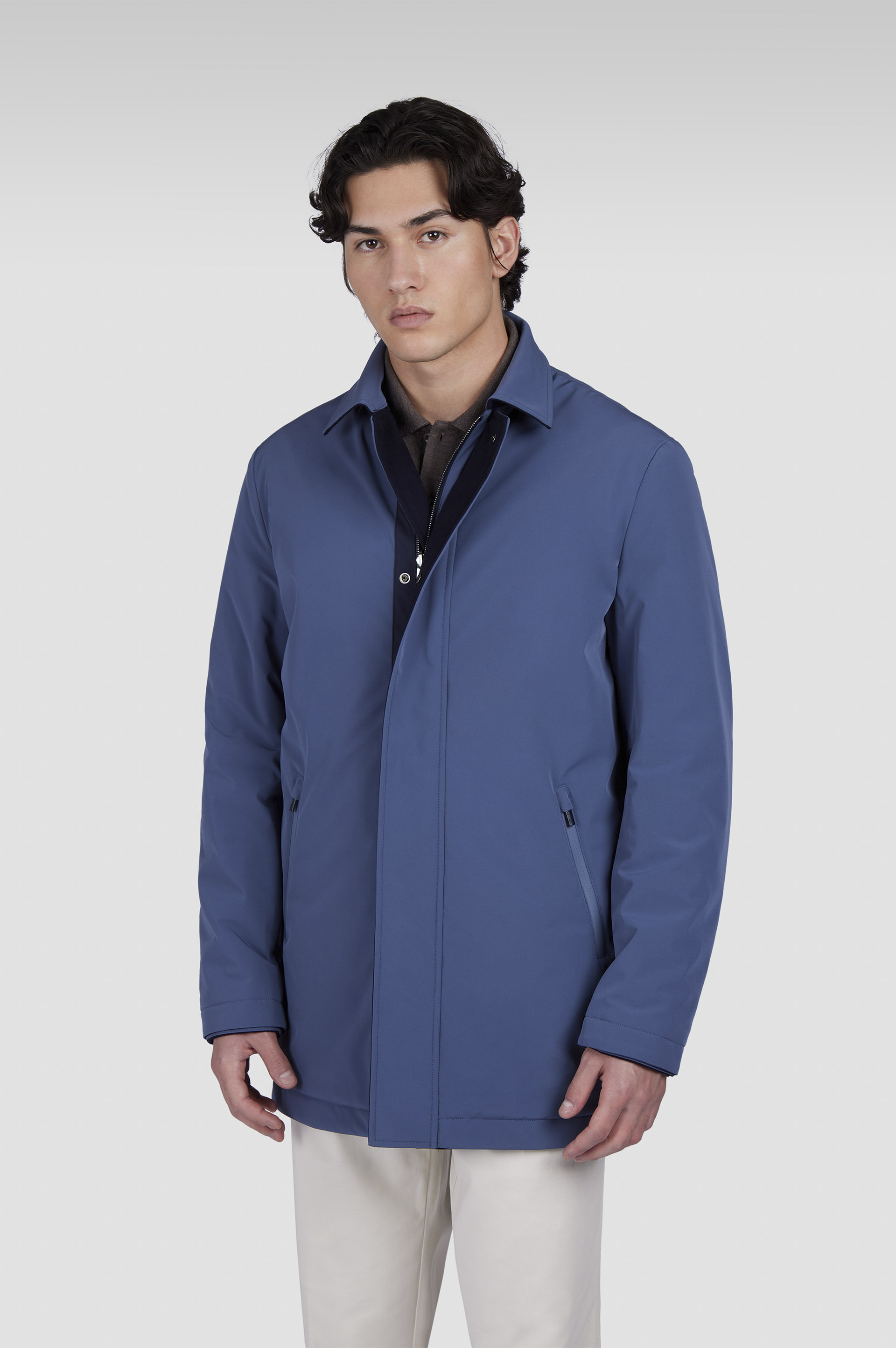 REVERSIBLE CARCOAT IN CASHMERE AND TYPHOON® - 8