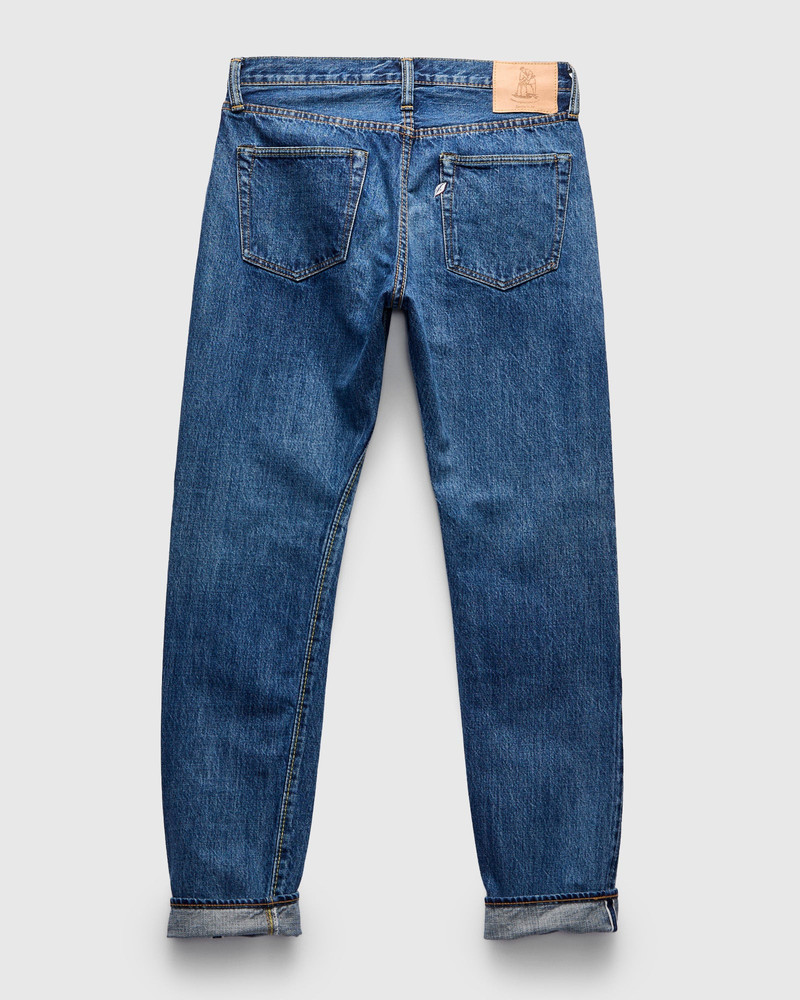 Pure Blue Japan "Natural Used Indigo" 14oz Washed Selvedge Denim - Relaxed Tapered Fit outlook